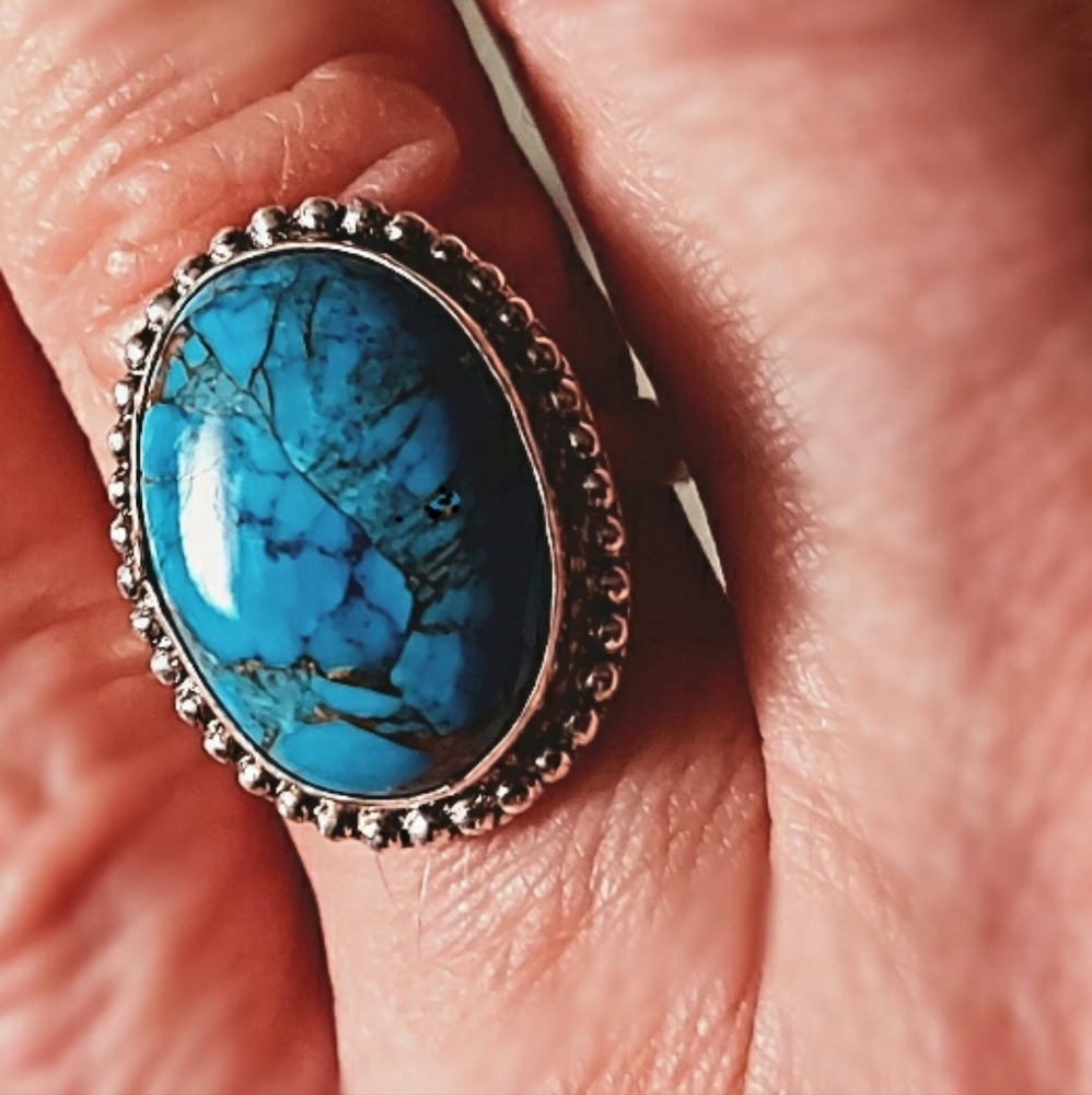 Turquoise Silver Women's Ring